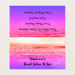 Beach Ocean Artistic Pink Tropical Paradise Cute Business Card