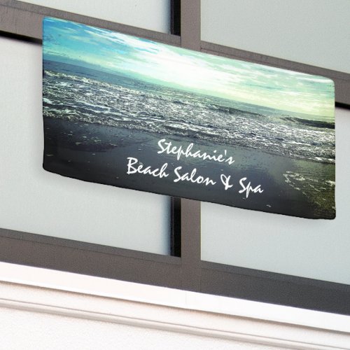 Beach Ocean Artistic Tropical Salon Spa Business Banner