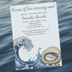 Beach Ocean baby shower Invitation
