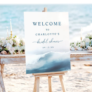 Beach Ocean Bridal Shower Welcome Sign