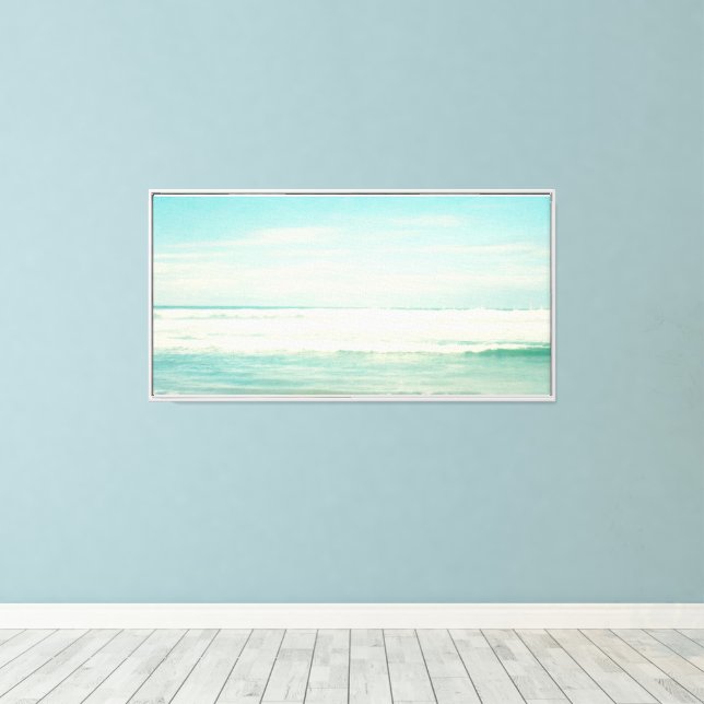 Beach Ocean Canvas Print (Insitu(Wood Floor))