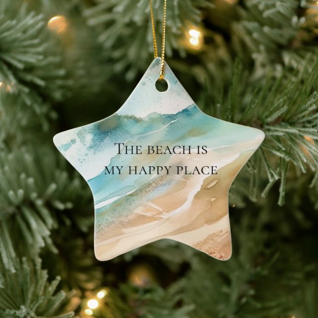 Beach Ocean Ceramic Ornament (Tree)