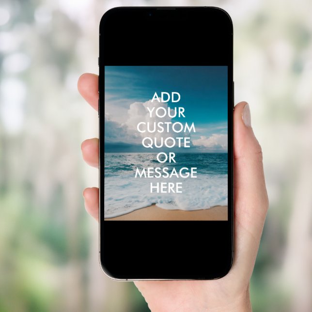 Beach Ocean Custom Quote Poster (Front Digital)