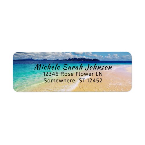 Beach  Ocean Destination Return Address Label