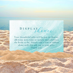 Beach Ocean Display No Gift Wrap Bridal Shower Enclosure Card