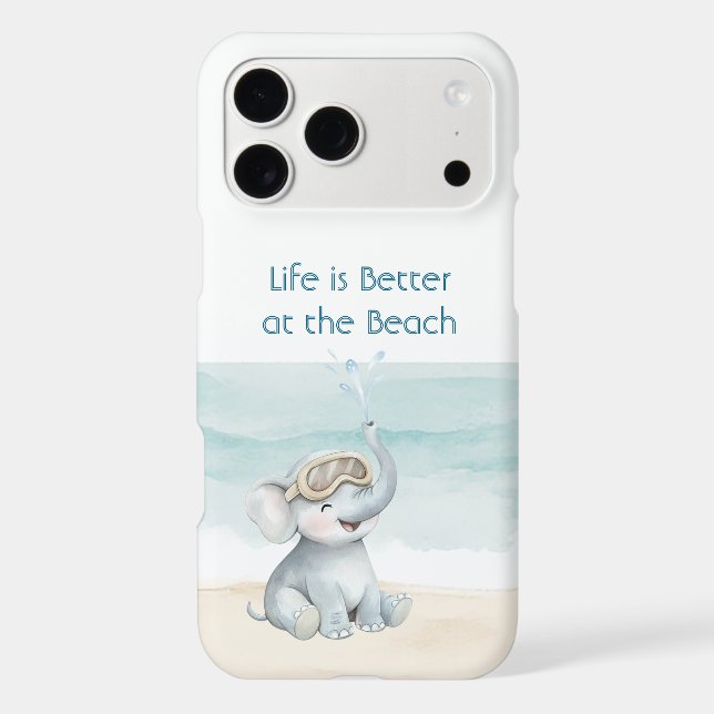 Beach Ocean Elephant iPhone Case (Back)