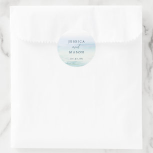 Beach Ocean Favor Stickers Envelope Seals