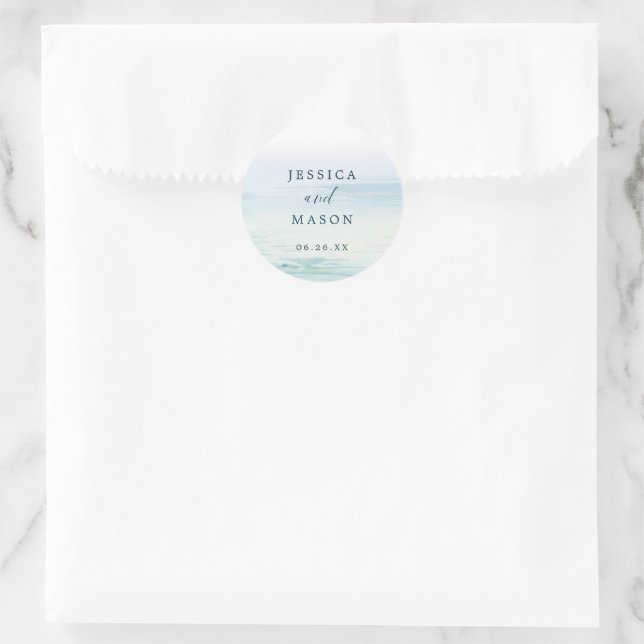 Beach Ocean Favor Stickers Envelope Seals (Bag)
