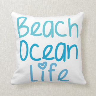 Beach Ocean Life Throw Pillow