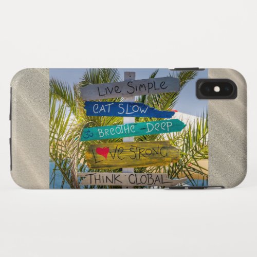 Beach Ocean Live Simple Inspirational Motivational iPhone XS Max Case