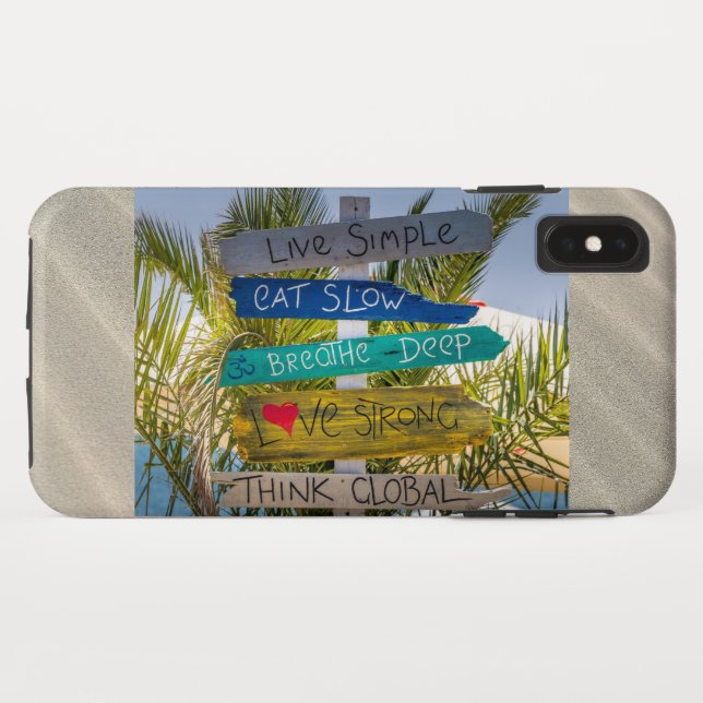 Beach Ocean Live Simple Inspirational Motivational Case-Mate iPhone Case (Back (Horizontal))