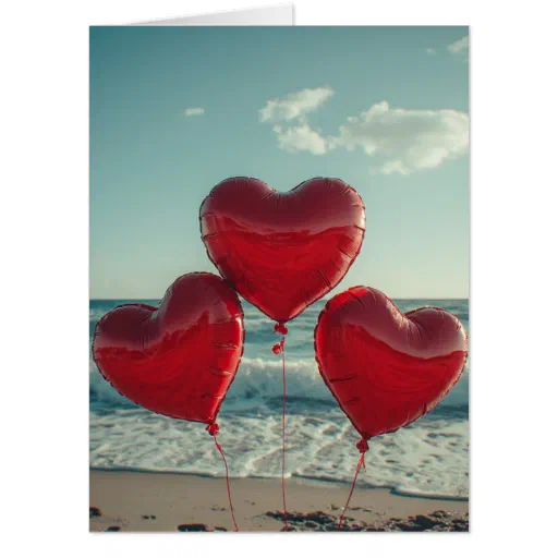 BEACH OCEAN LOVE YOU GIANT GREETING CARD