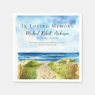 Beach Ocean Memorial Funeral Napkins