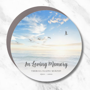 Beach Ocean Memorial or Funeral Tribute Car Magnet