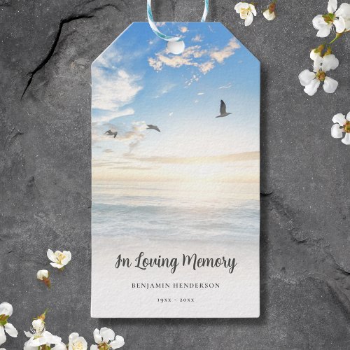 Beach Ocean Memorial or Funeral Tribute Gift Tags