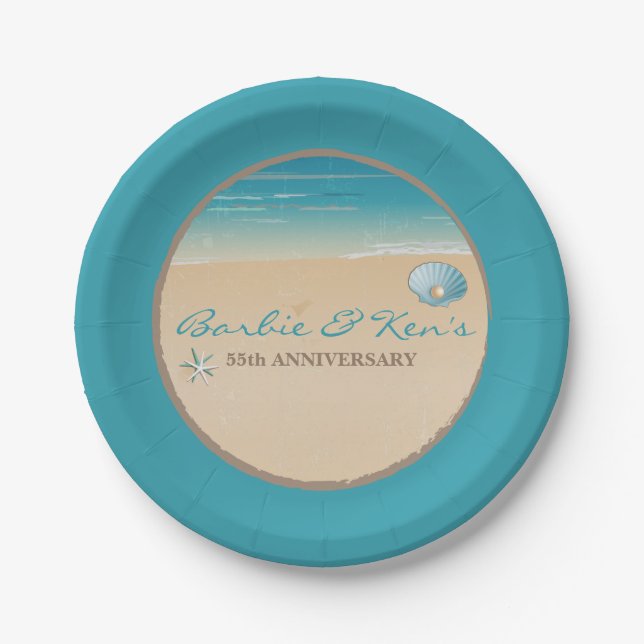 Beach, Ocean Party Paper Plates (Front)