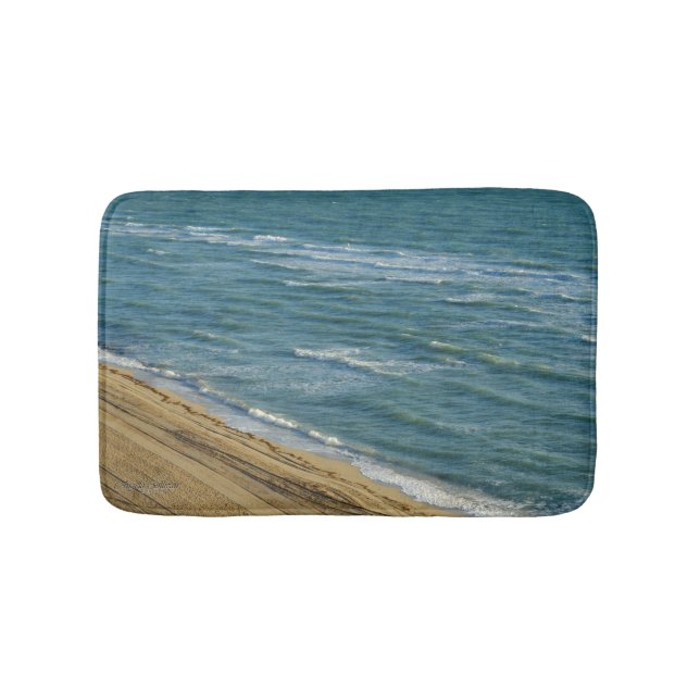 Beach Ocean Sand Blue Water Tropical Bath Mat (Front)