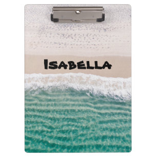 Beach Ocean Scene Add Your Name Clipboard