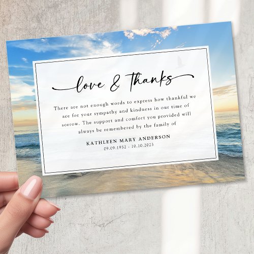 Beach Ocean Script Sympathy Funeral