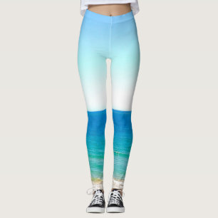 Beach Ocean Sea Blue sky Landscape tropical Leggings
