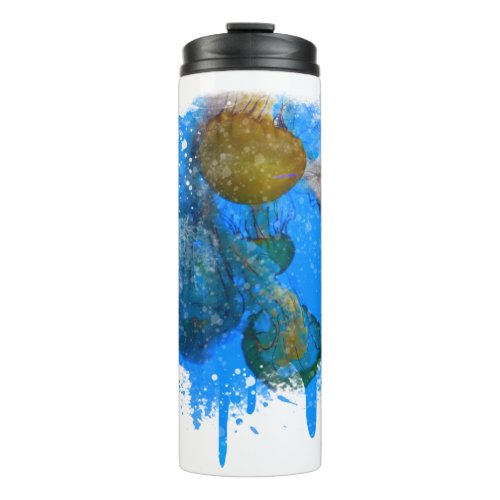 *~* Beach Ocean Sea Nautical Artsy Jelly Fish  Thermal Tumbler