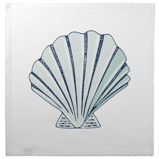 Beach Ocean Sea Shell Cloth Napkin (Front)