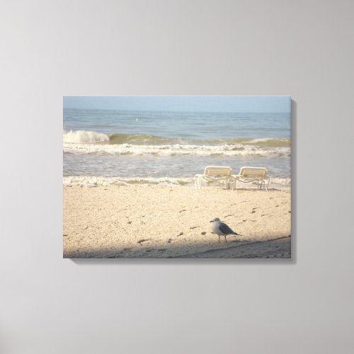 Beach Ocean Seascape Seagull Photography Canvas