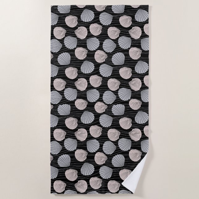 Beach Ocean Shell Coast Summer Beach Towel (Front)