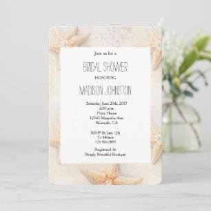 Beach Ocean Starfish Bridal Shower Invitation