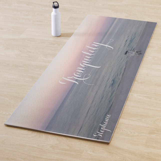 Beach Ocean Sunrise Personalized Yoga Mat (In Situ)