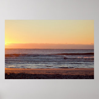 Beach Ocean Sunrise Photo Poster