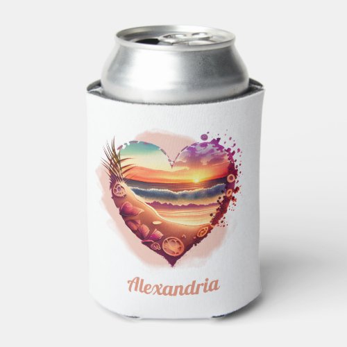 Beach Ocean Sunset Spring Break Summer Name    Can Cooler