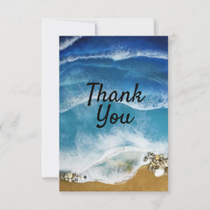 Beach Ocean theme thank you card