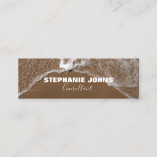 Beach Ocean Tropical Custom Name Consultant Modern Mini Business Card