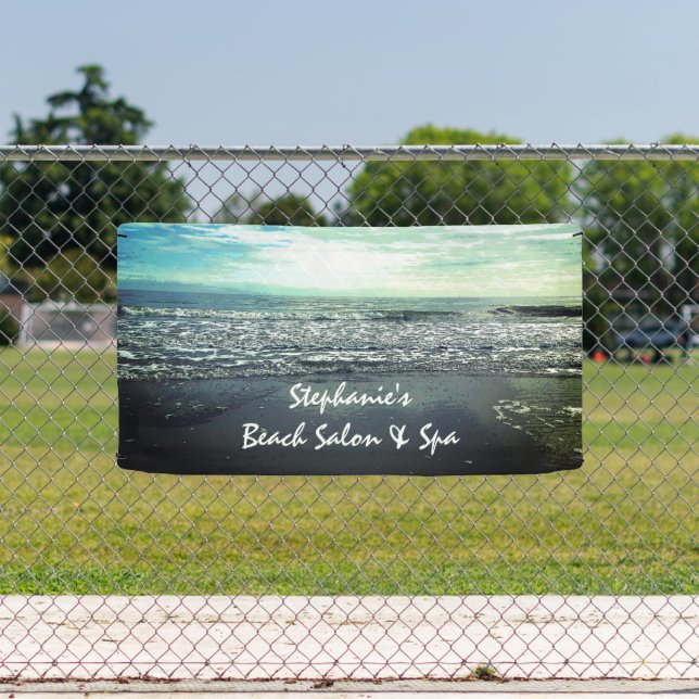 Beach Ocean Tropical Salon Spa Artistic Business Banner (Insitu)