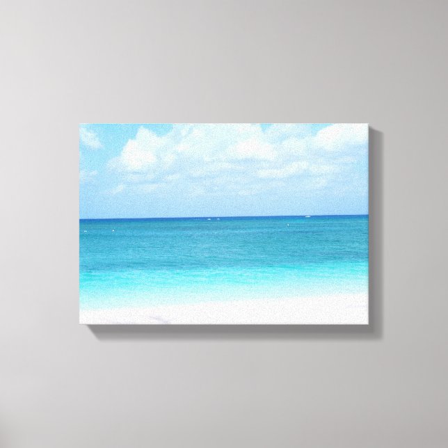Beach Ocean View Wrapped Canvas Print (Front)