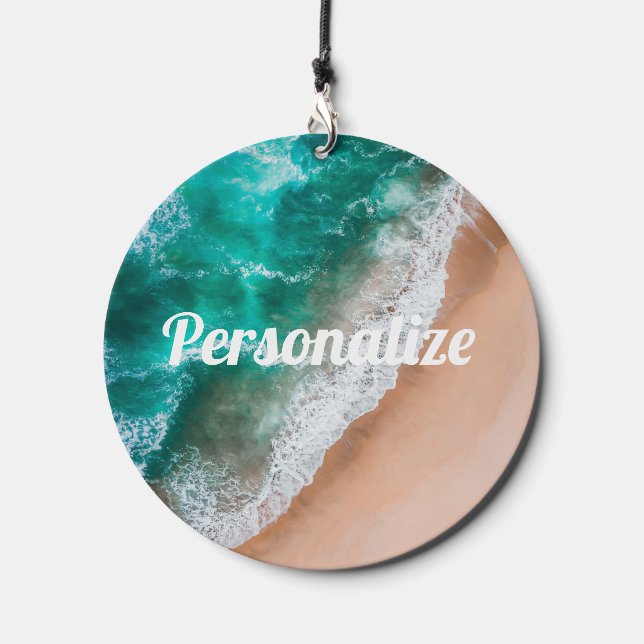 Beach ocean water on seashore sand tropical summer wind chime  (Front)