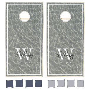 Beach Ocean Water Ripples & Sand Cornhole Set