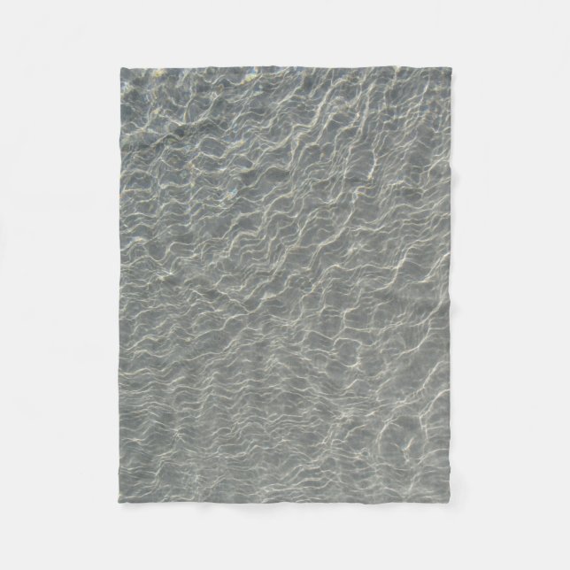 Beach Ocean Water Ripples & Sand   Fleece Blanket (Front)