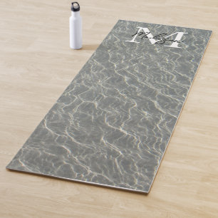 Beach Ocean Water Ripples & Sand Monogrammed Yoga Mat
