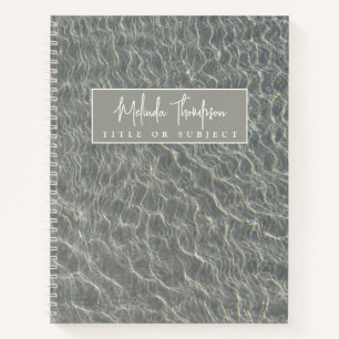 Beach Ocean Water Ripples & Sand School Office Notebook