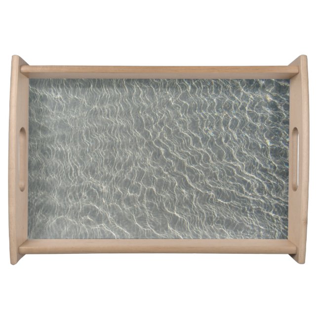 Beach Ocean Water Ripples & Sand  Serving Tray (Front)