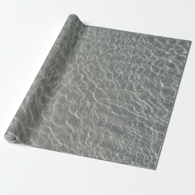 Beach Ocean Water Ripples & Sand   Wrapping Paper (Unrolled)