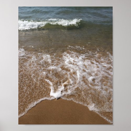 Beach Ocean Water Sea Wave Serene Cool Landscape Poster