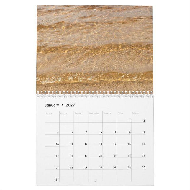 Beach Ocean Waves Cool Landscape Water Photos Calendar (Jan 2027)