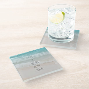 Beach Ocean Waves     Glass Coaster