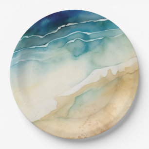 Beach Ocean Waves Paper Plates