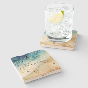 Beach Ocean Waves Stone Coaster