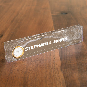 Beach Ocean Waves Water Monogram Custom Name Decor Desk Name Plate