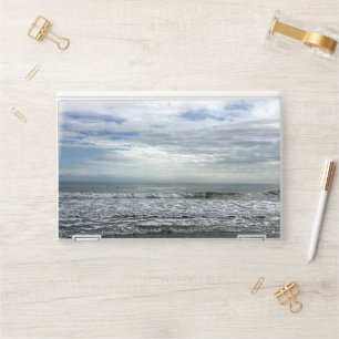 Beach Ocean Waves Water Sky Blue White Grey Nature HP Laptop Skin